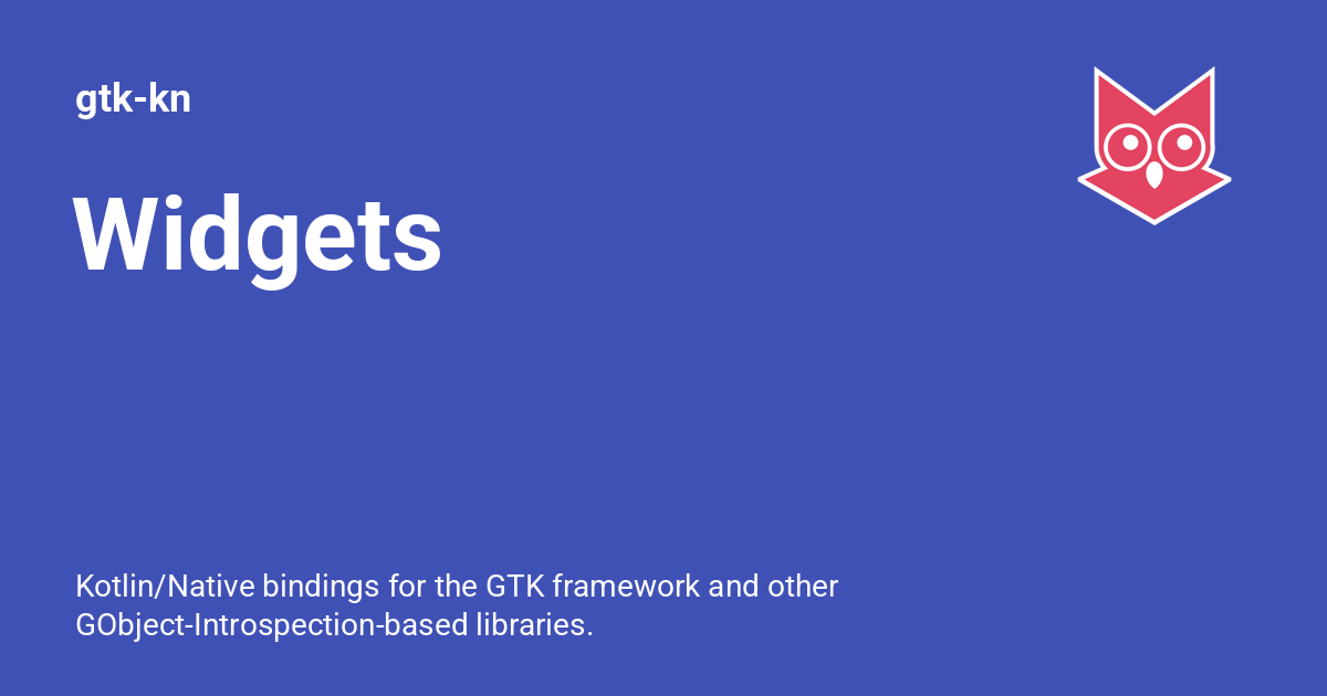 Widgets - gtk-kn